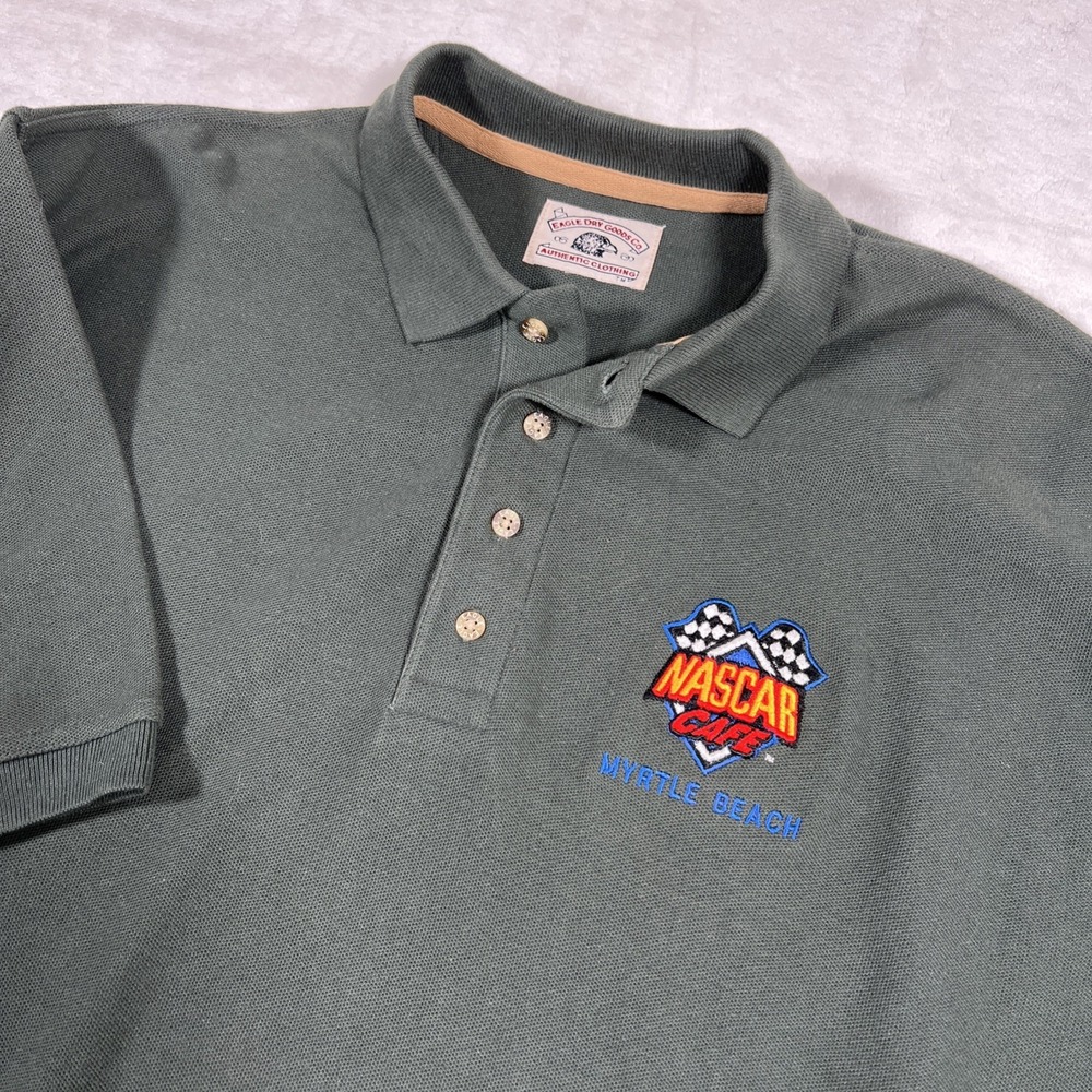 Eagle Dry‎ Goods NASCAR Cafe Myrtle Beach Green Polo